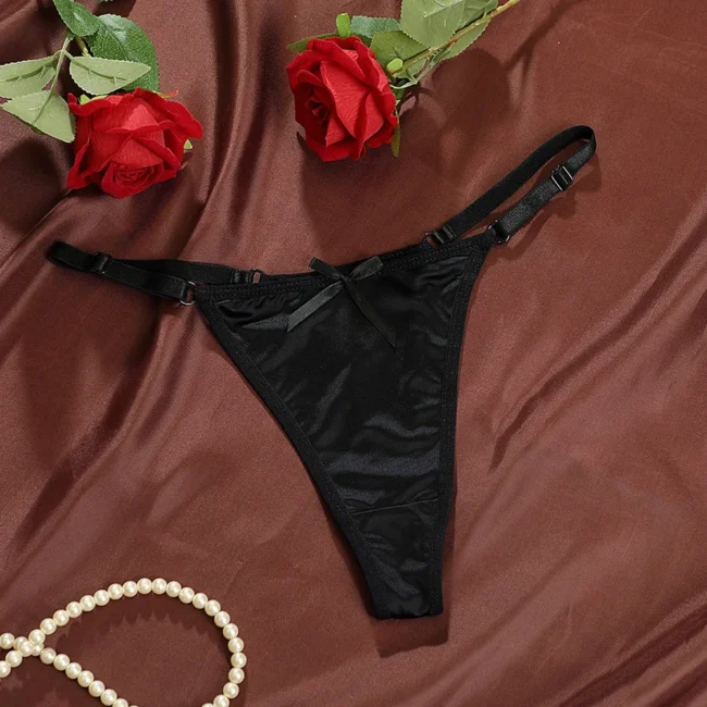 Women'S Satin Soft Thong Low Waist Comfortable Female Underwear - Image 18