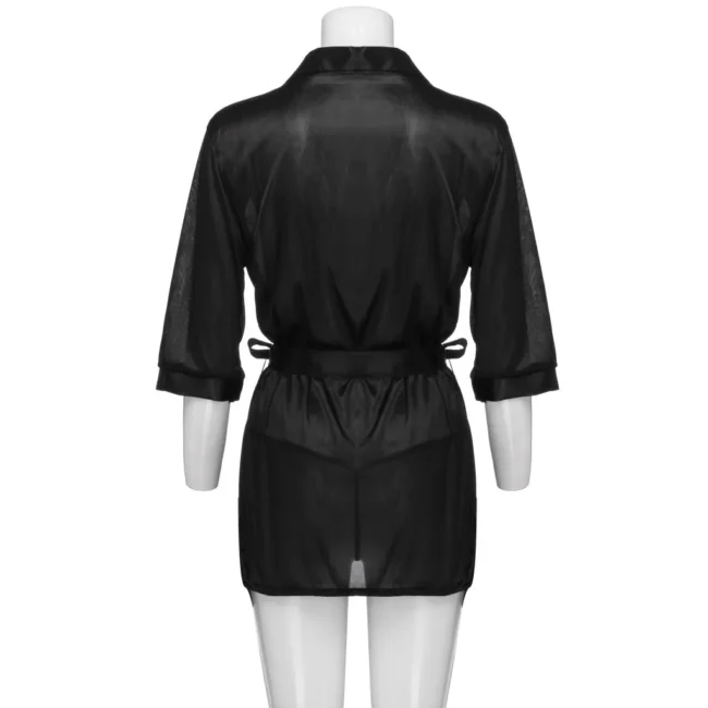 Women Satin Sleepwear Lingerie Night Gown Robe! - Image 5