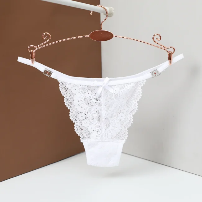 Women'S Thong Panties Lace Flowers Low Waist Fashion Transparent - Image 11