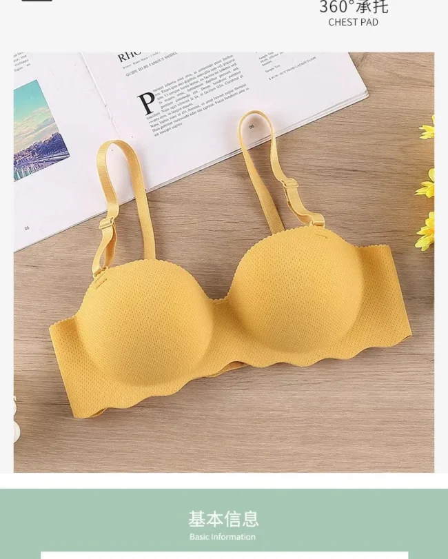 Bra Push Up Seamless For Women Solid Color Convertible Straps Brassiere - Image 12