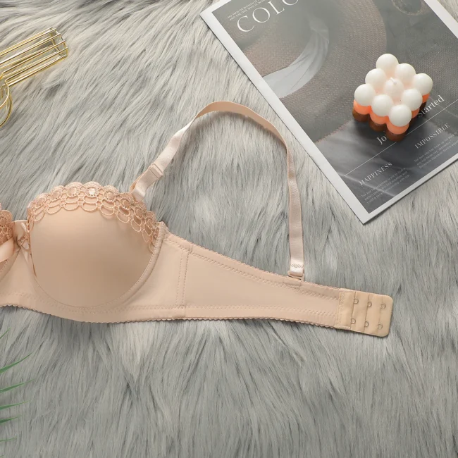 Underwire Push-Up Bras For Women Elegant Bow Decoration Flower Ruffles - Image 19