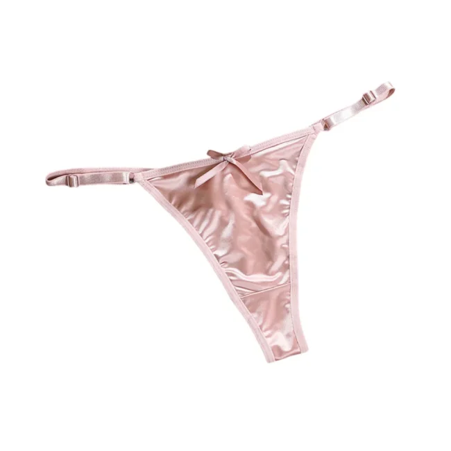 Women'S Satin Soft Thong Low Waist Comfortable Female Underwear - Image 8