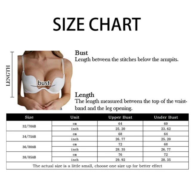 Push Up Bra Backless Women'S Low Cut Brassiere Open Back Seamless - Image 10
