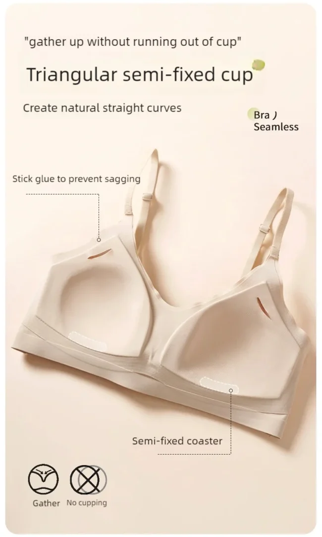 Women'S Bra, Seamless, Thin Semi-Fixed Cup, Beautiful Back Bra - Image 17