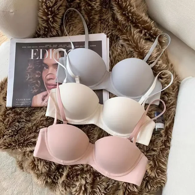 Seamless Bras For Women Push Up Bra 1/2 Cup Comfort Soft Invisible Non-Wire - Image 13