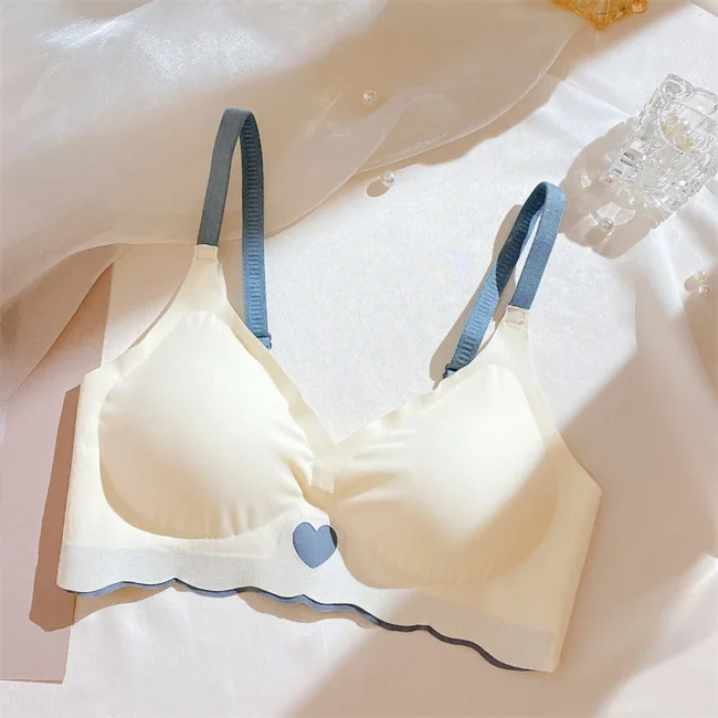 Push Up Bra For Women Love Heart Pattern Deep V Neck - Image 8
