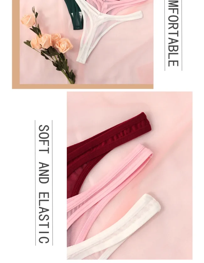 Seamless Thongs For Women Tiny Tangas Lingerie Translucent - Image 20