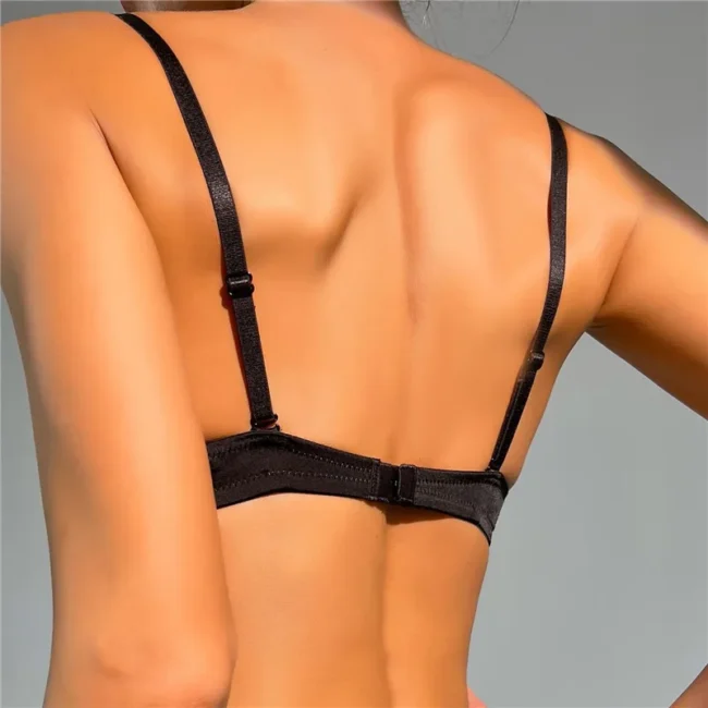 Push Up Bra Backless Women'S Low Cut Brassiere Open Back Seamless - Image 26