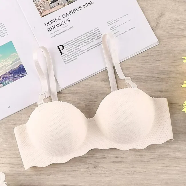 Bra Push Up Seamless For Women Solid Color Convertible Straps Brassiere - Image 8