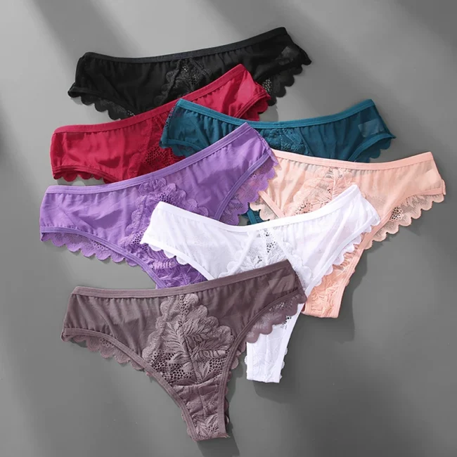 Lace Thong Underwear Low-Waist Panties Comfortable Lingerie - Image 4