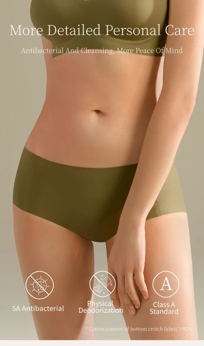 Women'S Panties Seamless Mid Waist Breathable Moisture Wicking! - Image 17