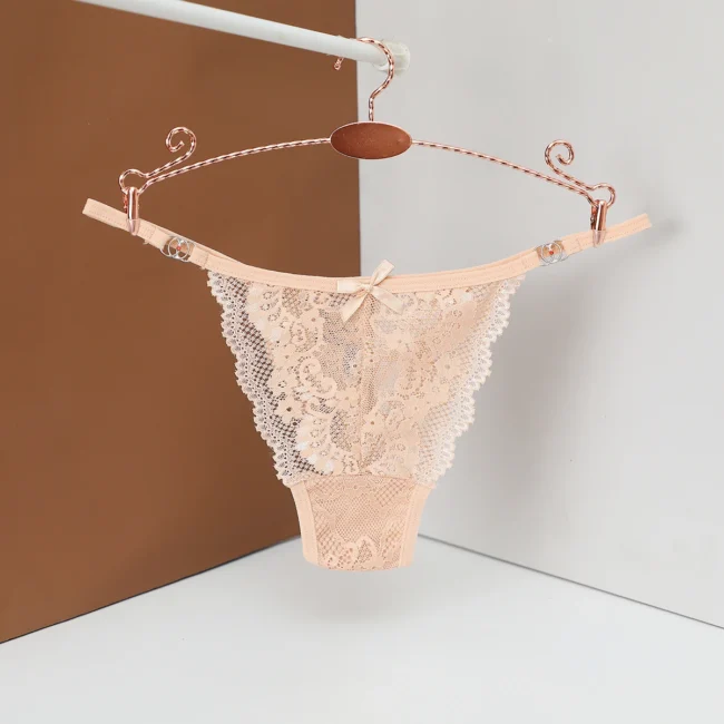 Women'S Thong Panties Lace Flowers Low Waist Fashion Transparent - Image 12