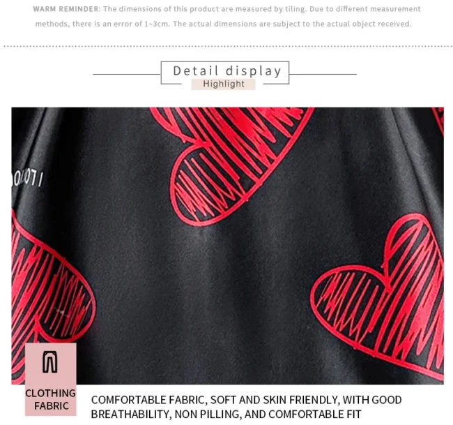 Valentine'S Day Red Lip Print Satin Slip Nightdress V Neck Backless Mini Sleep Dress Women'S Sleepwear Dresses - Image 11