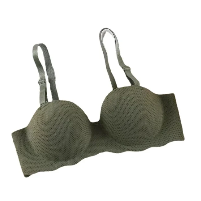 Bra Push Up Seamless For Women Solid Color Convertible Straps Brassiere - Image 5