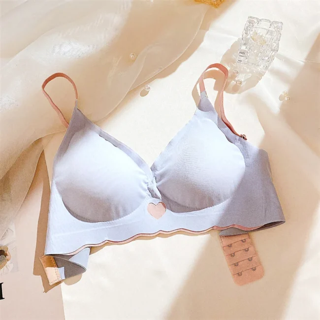 Push Up Bra For Women Love Heart Pattern Deep V Neck - Image 10