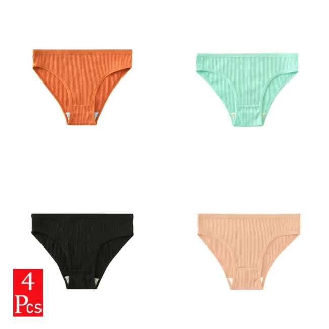Women Underwear Briefs Breathable Cotton Panties Mid-Waist Hip Lifting - Image 8