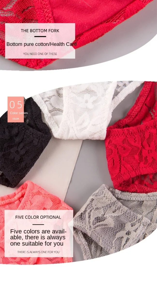 Women'S Underwear Lace Panties Comfortable Briefs Low Waist Seamless - Image 12