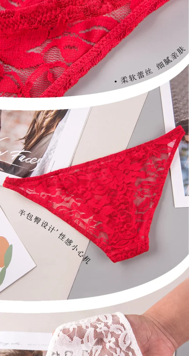 Women'S Underwear Lace Panties Comfortable Briefs Low Waist Seamless - Image 8