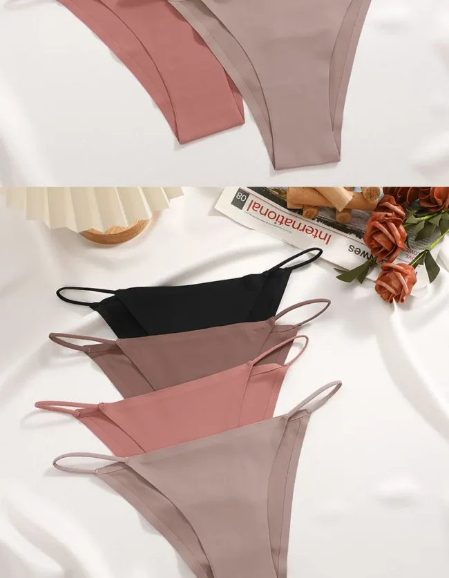 Women'S Underwear Breathable T-Back Elastic Seamless Low Waist Bikini Panty - Image 41