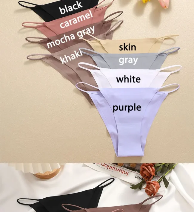 Women'S Underwear Breathable T-Back Elastic Seamless Low Waist Bikini Panty - Image 39