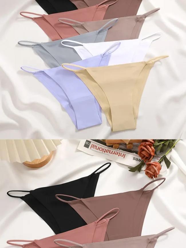 Women'S Underwear Breathable T-Back Elastic Seamless Low Waist Bikini Panty - Image 40