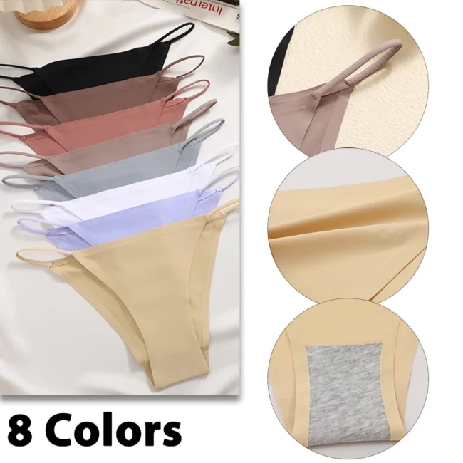 Women'S Underwear Breathable T-Back Elastic Seamless Low Waist Bikini Panty - Image 3