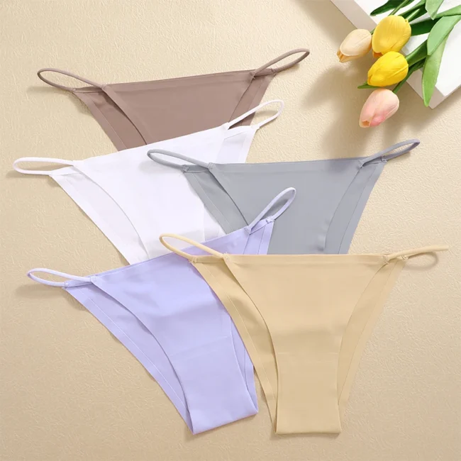 Women'S Underwear Breathable T-Back Elastic Seamless Low Waist Bikini Panty - Image 2
