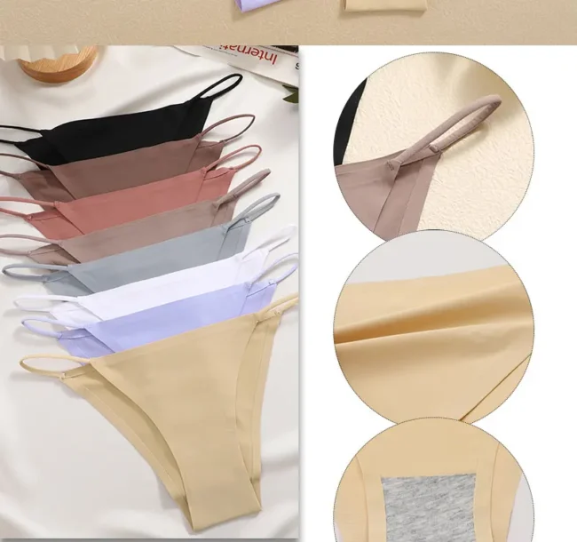Women'S Underwear Breathable T-Back Elastic Seamless Low Waist Bikini Panty - Image 37