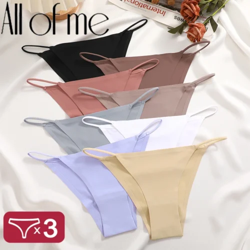Women's Underwear Breathable T-back Elastic Seamless Low Waist Bikini Panty